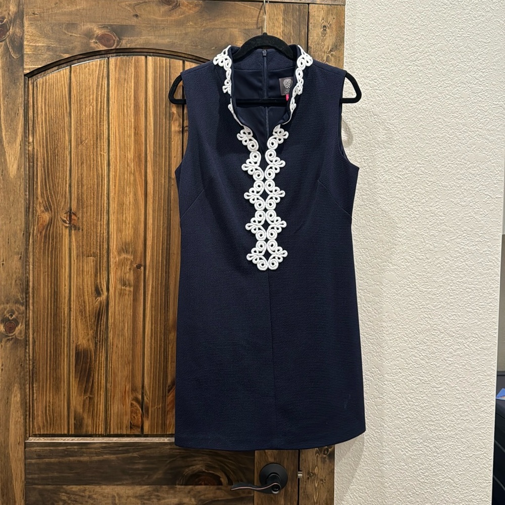 Vince Camino navy blue shift dress